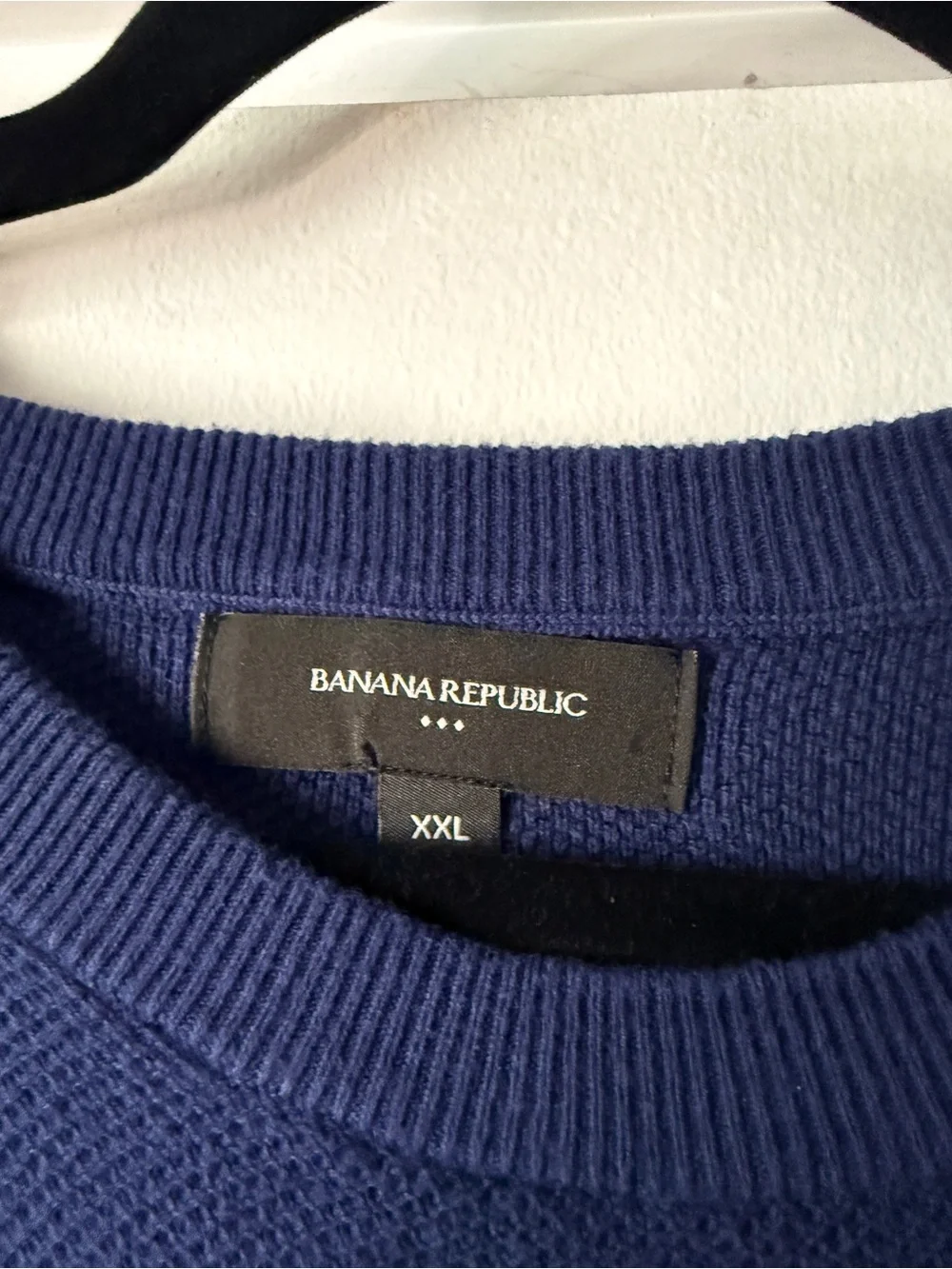 Banana Republic Men’s Cotton Sweater Short Sleeve Shirt Navy